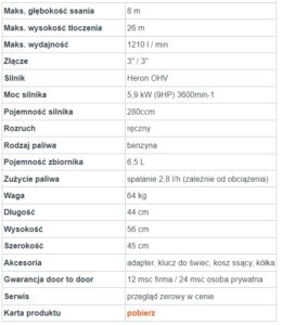 Profesjonalna pompa Heron-EMPH-80-E9